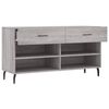 vidaXL Panca Porta Scarpe Grigio Sonoma 102x35x55 cm Legno Multistrato