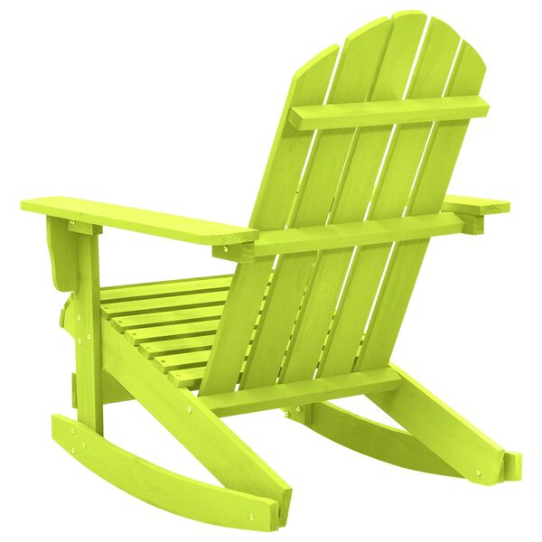 vidaXL Sedia a Dondolo Giardino Adirondack in Legno di Abete Verde