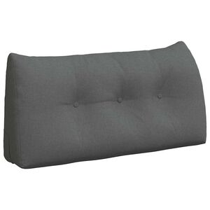 vidaXL Cuscino per Schiena Grigio scuro 100 x 24 x 50 cm Tessuto