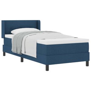 vidaXL Letto a molle con materasso Blu 200 x 90 cm Poliestere