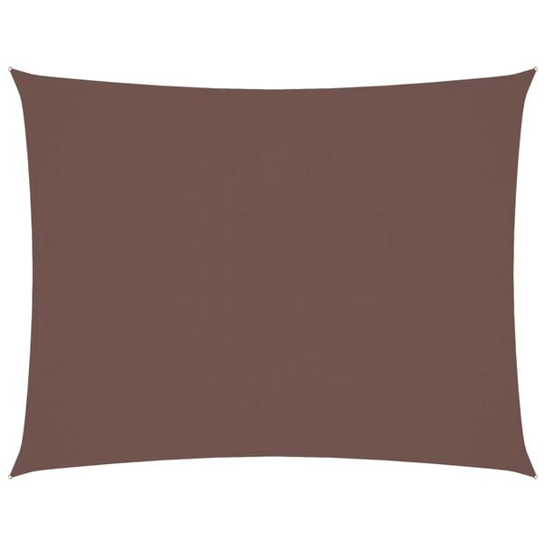vidaXL Parasole a Vela Oxford Rettangolare 6x8 m Marrone