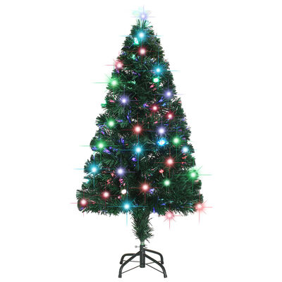 vidaXL Albero di Natale Preilluminato con Supporto 120 cm Fibra Ottica
