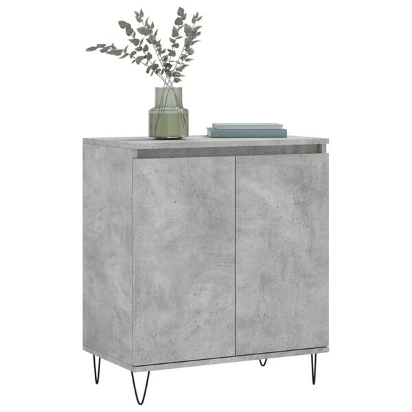 vidaXL Credenza Grigio Cemento 60x35x70 cm in Legno Multistrato