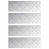 vidaXL Gradini per Scale 4 pz 75 x 25 cm Argento Alluminio
