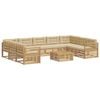 vidaXL Set di divani da esterno 10 pz Bianco e Beige Poliestere