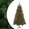 vidaXL Albero di Natale artificiale con palline 120 cm 150 LED