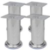 vidaXL Set 4 gambe rotonde per sofa cromate 120 mm