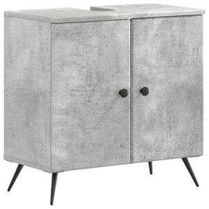 vidaXL Armadio per Lavabo da Bagno BREDA Grigio Cemento