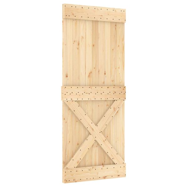 vidaXL Porta NARVIK Naturale 85 x 210 cm Legno di pino solido
