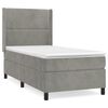 vidaXL Giroletto a Molle con Materasso Grigio Chiaro 100x200cm Velluto