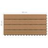 vidaXL Piastrella per Decking 6 pcs Marrone 60 x 30 cm WPC