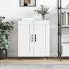 vidaXL Credenza 69,5x34x90 cm in Legno Multistrato Bianco Lucido