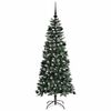 vidaXL Albero di Natale artificiale con 150 LED Verde 150 cm