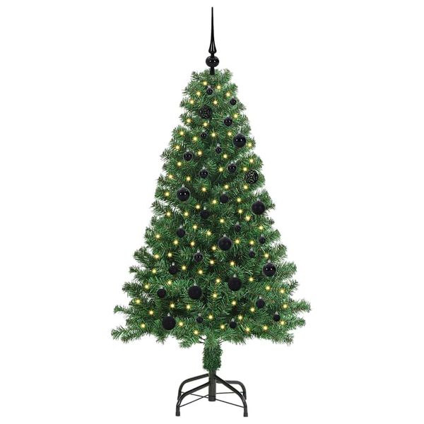 vidaXL Albero di Natale artificiale con 150 LED Verde 150 cm