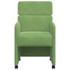 vidaXL Sedie da Pranzo con Ruote 2 pcs Verde chiaro 58 x 65 x 98 cm