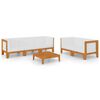 vidaXL Set Divani da Giardino 6 pz con Cuscini in Massello di Acacia