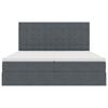 vidaXL Letto con Contenitore Grigio scuro 180 x 200 cm Velluto