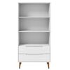 vidaXL Libreria MOLDE Bianca 85x35x170,5 cm in Legno Massello di Pino