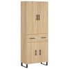vidaXL Credenza Rovere Sonoma 69,5x34x180 cm in Legno Multistrato
