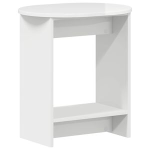 vidaXL Tavolo laterale Bianco Lucido 50 x 39,5 x 55 cm