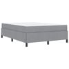 vidaXL Letto a molle con materasso Grigio chiaro 140 x 190 cm Tessuto