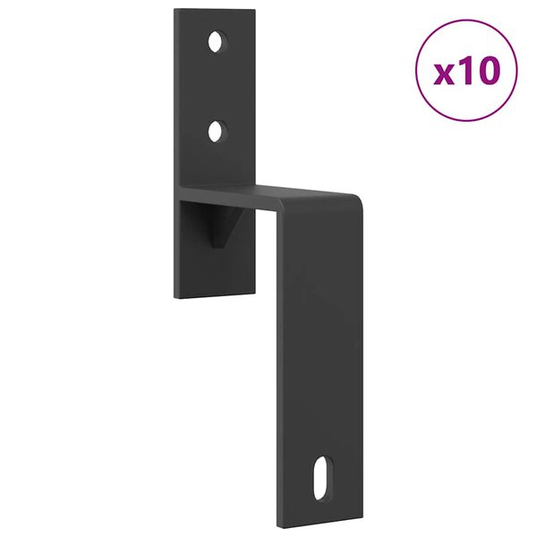 vidaXL Kit di Binari per Porte Scorrevoli 427 cm Acciaio Nero