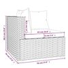 vidaXL Set Divani da Giardino 5 pz con Cuscini in Polyrattan Marrone