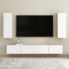 vidaXL Mobile TV Bianco e Rovere Sonoma 30,5x30x90cm Legno Multistrato