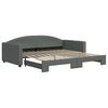 vidaXL Divano Letto con Letto Estraibile Grigio Scuro 100x200 Tessuto