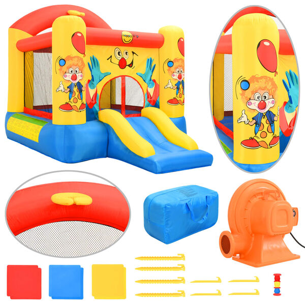 Happy Hop Castello Gonfiabile con Scivolo 260x210x160 cm in PVC