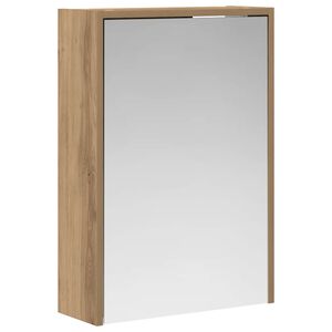 vidaXL Mobiletto per specchio da bagno con porta Rovere Artigianale