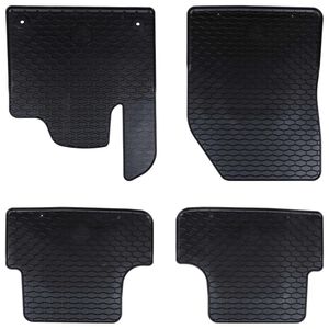vidaXL Tappetino per Auto 4 pcs Nero Gomma