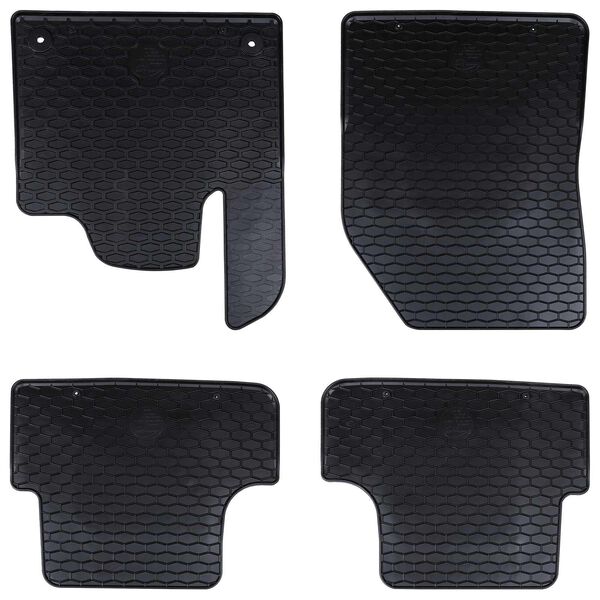 vidaXL Tappetino per Auto 4 pcs Nero Gomma