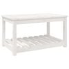 vidaXL Tavolo da Giardino Bianco 82,5x50,5x45 cm Legno Massello Pino