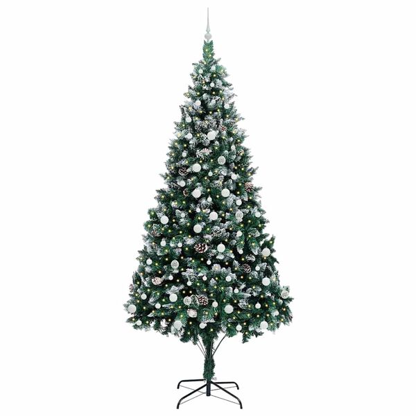 vidaXL Albero di Natale artificiale con 300 LED Verde 240 cm