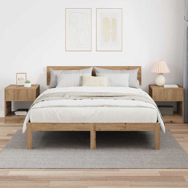 vidaXL Tavolino 2 pcs Rovere artigianale 40,5 x 40 x 45 cm