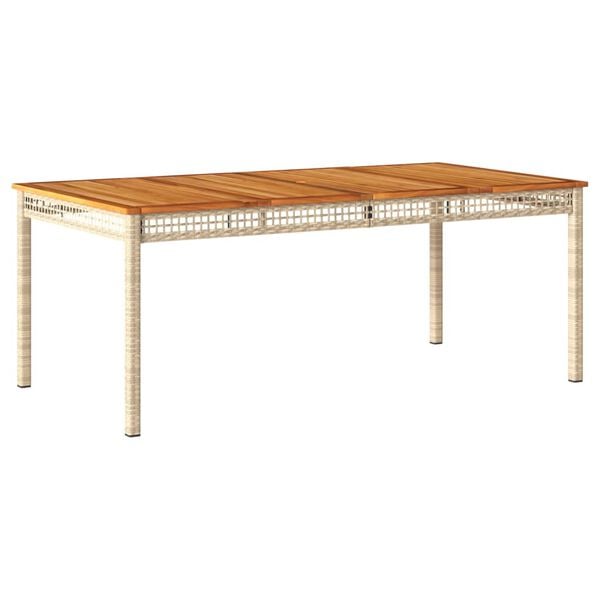 vidaXL Set da Pranzo da Giardino 7 pz con Cuscini Beige in Polyrattan