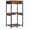 vidaXL Armadio da Notte Rovere fum&eacute; 41 x 31 x 76 cm