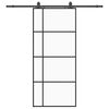vidaXL Porta Scorrevole con Ferramenta Nera 90x205 cm in Vetro ESG