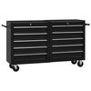 vidaXL Carrello Porta Attrezzi con 5 Cassetti Nero 69x33x77 cm Acciaio