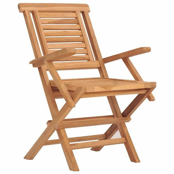 vidaXL Set da Pranzo per Giardino 5 pz in Legno Massello di Teak