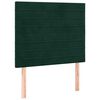 vidaXL Giroletto a Molle con Materasso Verde Scuro 100x200 cm Velluto