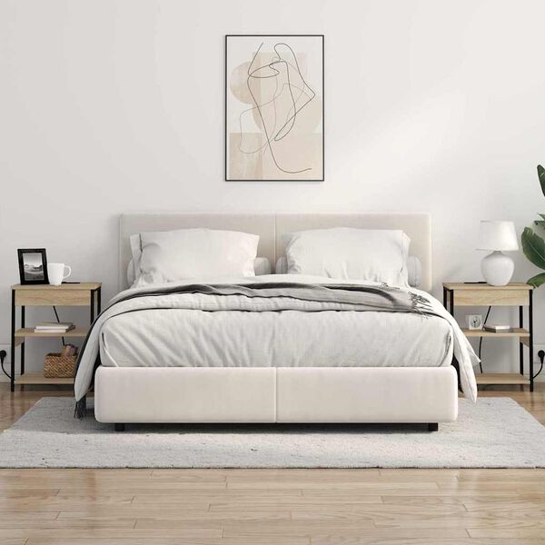 vidaXL Armadio da Notte 2 pcs Rovere Sonoma 41 x 31 x 51 cm