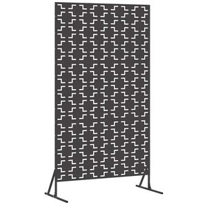 vidaXL Schermo per Privacy 100 x 50 x 180 cm Acciaio Nero