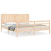 vidaXL Giroletto con Testiera Super King Size in Legno Massello