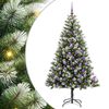vidaXL Albero di Natale artificiale con rami snodati e neve imbiancata