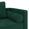 vidaXL Chaise Longue con Cuscini Verde Scuro in Velluto