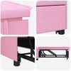 vidaXL Divano Letto Estraibile Rosa 194 x 50 x 82 cm Tessuto