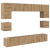 vidaXL Set mobile TV 8 pcs Rovere artigianale Legno multistrato