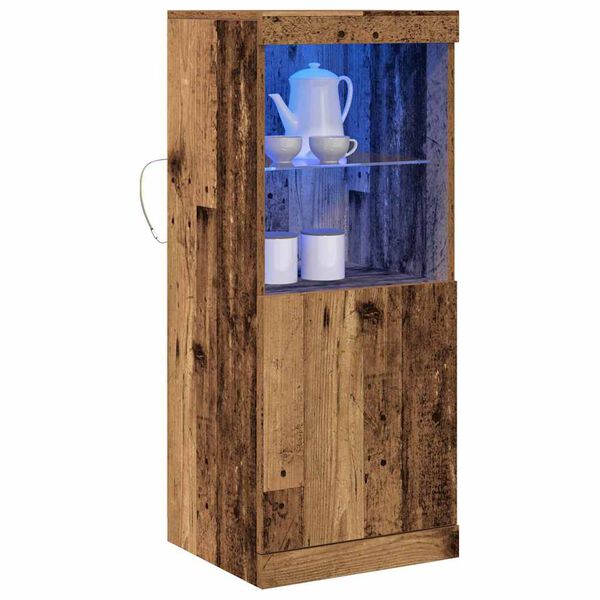 vidaXL Madia LED Legno vecchio 41 x 37 x 100 cm Legno multistrato